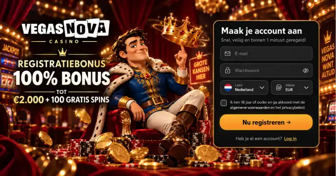 VegasNOVA Casino Registreren banner